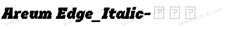 Areum Edge_Italic字体转换 Areum Edge_Italic字体转换